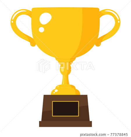 可愛的獎杯插圖_gold 77378845
