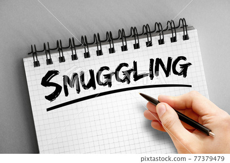 Smuggling text on notepad, concept background Smuggling text on notepad, concept background 77379479