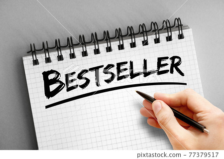 Bestseller text on notepad, concept background Bestseller text on notepad, concept background 77379517