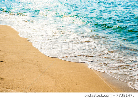 Beautiful beach beach background material with clear retro color Beautiful beach beach background material with clear retro color 77381473