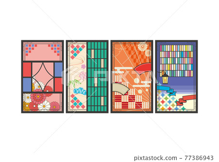 Japanese style modern design decorative frame 77386943