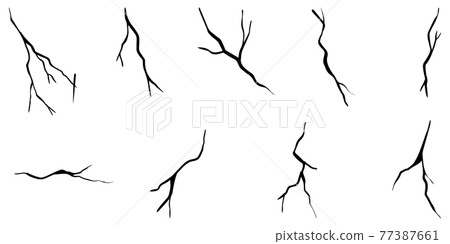 Set of hand drawn cracks Isolated on white background. vector illustration Set of hand drawn cracks Isolated on white background. vector illustration 77387661