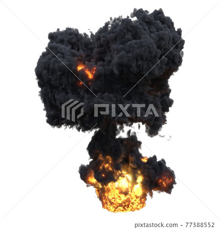 Explosion 3d illustration isolated on white background Explosion 3d illustration isolated on white background 77388552