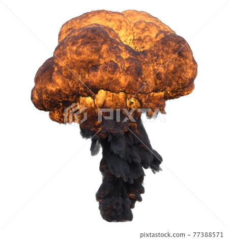 Explosion 3d illustration isolated on white background Explosion 3d illustration isolated on white background 77388571