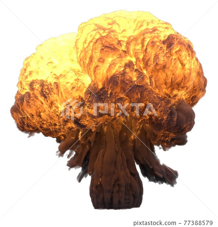 Explosion 3d illustration isolated on white background Explosion 3d illustration isolated on white background 77388579
