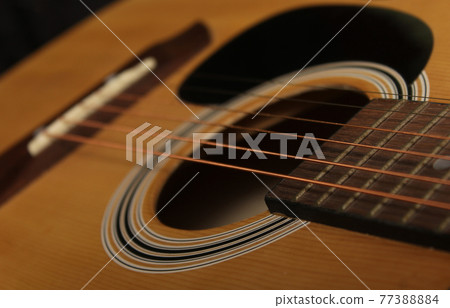 Close up of Classic Acoustic Guitar Close up of Classic Acoustic Guitar 77388884