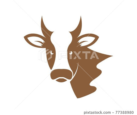 cow logo vector illustration templat 77388980