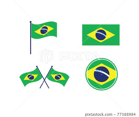 brazil flag vector illustration icon 77388984