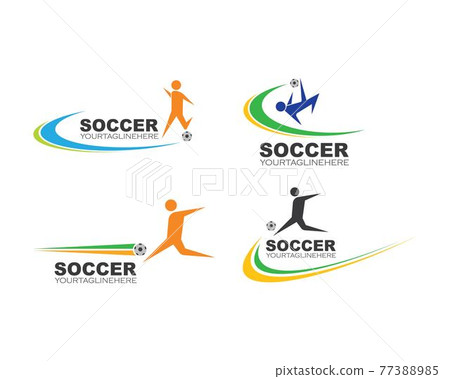 soccer logo and icon illustration vector 77388985