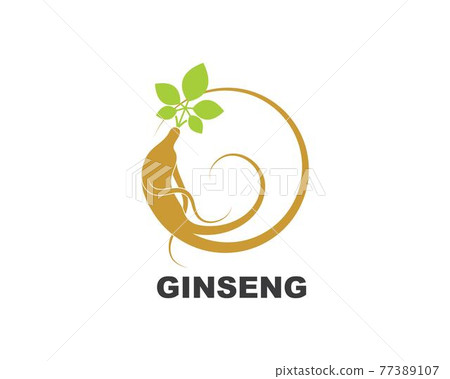 ginseng illustration icon vector design 77389107