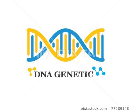 Dna genetic logo icon illustration 77389148