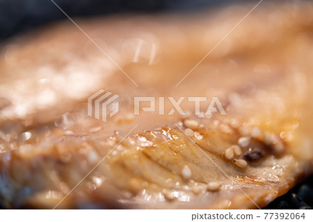 Dried horse mackerel, charcoal-grilled on a shichirin Dried horse mackerel, charcoal-grilled on a shichirin 77392064
