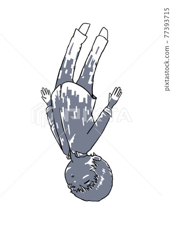 在白色的落的人陰影 77393715