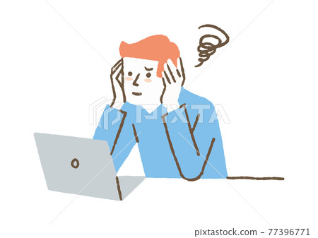 A man suffering at work A man suffering at work 77396771