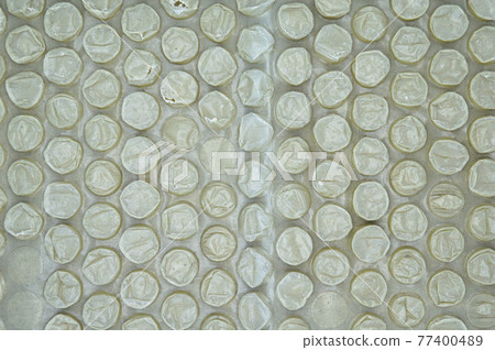 Plastic air bubble protection foil wrap texture background 77400489