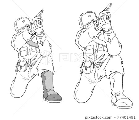 Soviet Union, Russia, military personnel, shooting 77401491