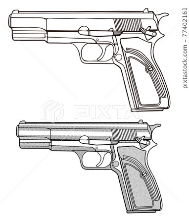 槍，槍，插圖，比利時，水平 77402161