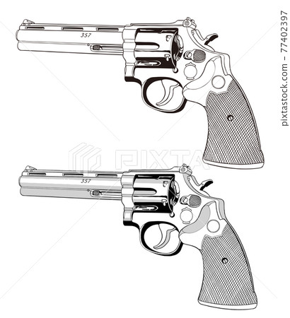 Revolver, revolver GUN, magnum, sideways 77402397