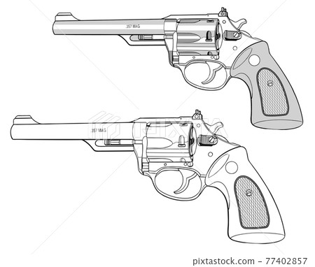 GUN, revolver, underground, long barrel 77402857