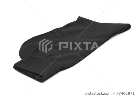 Black socks isolated on white background 77402971