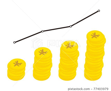 Coin 01_04(向上傾斜的圖表,可用於經濟和經濟) Coin 01_04(向上傾斜的圖表,可用於經濟和經濟) 77403979