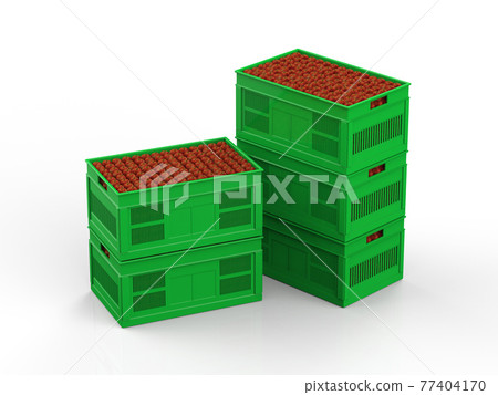 red apples in plastic crate red apples in plastic crate 77404170