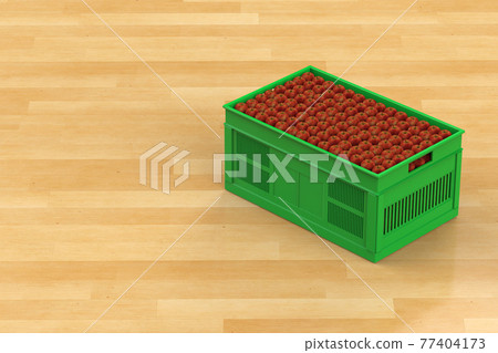 red apples in plastic crate red apples in plastic crate 77404173