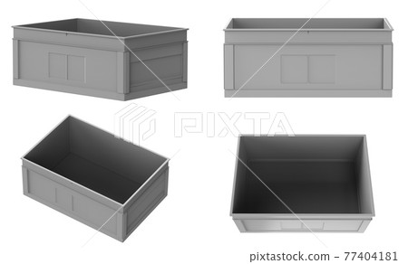 set of grey plastic crates set of grey plastic crates 77404181