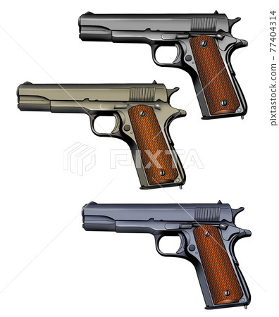 Gun, GUN, Illustration, 45, America, Color 77404314