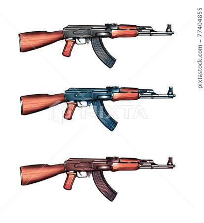 槍，步槍，插圖，蘇聯，俄羅斯，顏色，顏色 77404855