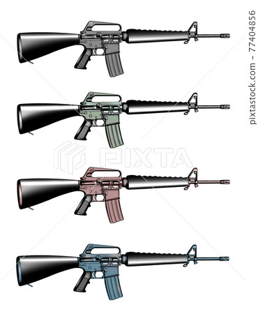 Submachine gun, rifle, usa, illustration, color, color 77404856