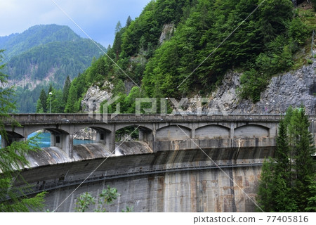 Dam of Sauris lake 77405816