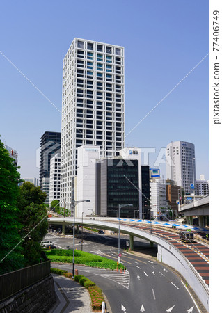 東京赤坂見附站附近的風景 77406749