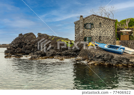 View of a small Sicilian fishing port View of a small Sicilian fishing port 77406922