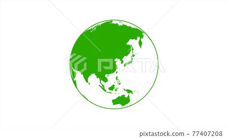 Green digital network earth image background 77407208
