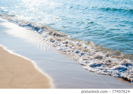 Beautiful beach beach background material simple color 77407624