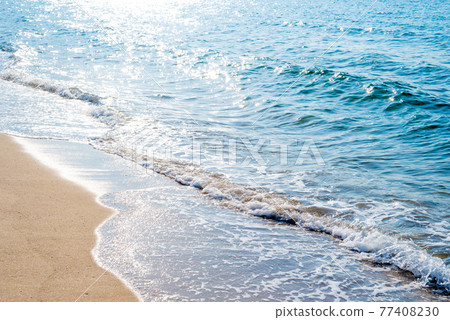 Beautiful beach beach background material simple color Beautiful beach beach background material simple color 77408230