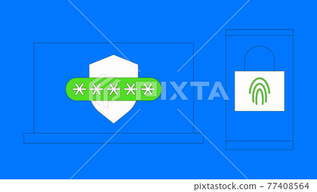 Two steps authentication illustration Two steps authentication illustration 77408564