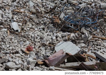 Demolished house before reconstruction Demolished house before reconstruction 77409473