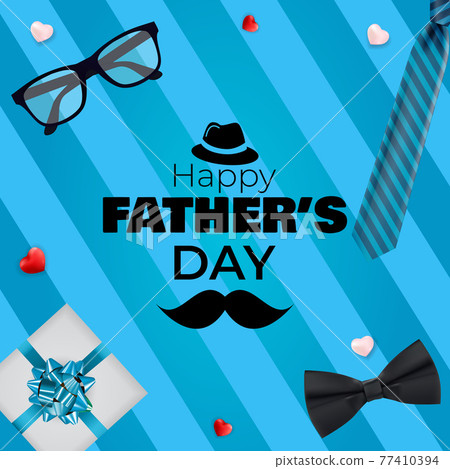 Father's Day Background. Poster, flyer, greeting card, header for website. Vector Illustration 77410394