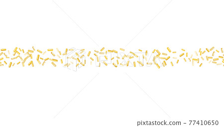 Sprinkles golden grainy on white background Sprinkles golden grainy on white background 77410650