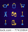 Neon Garden Tools Set 77410864