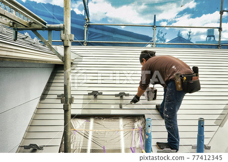 Detached house, remodeling / roof painting work Detached house, remodeling / roof painting work 77412345