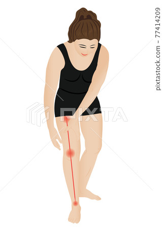 Joint pain. Sciatic Nerve. sciatic back pain. vector illustration Joint pain. Sciatic Nerve. sciatic back pain. vector illustration 77414209