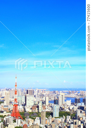 東京,東京城市景觀和東京鐵塔景觀 東京,東京城市景觀和東京鐵塔景觀 77415600