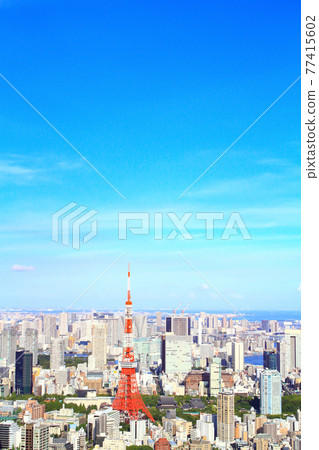 東京,東京城市景觀和東京鐵塔景觀 東京,東京城市景觀和東京鐵塔景觀 77415602