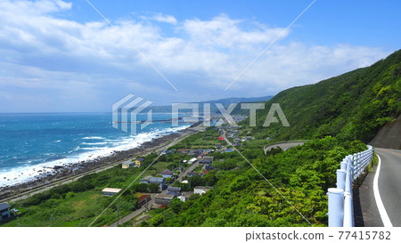 Murotsu fishing port direction from Muroto skyline 2 77415782
