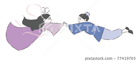 Illustration of Orihime and Hikoboshi Illustration of Orihime and Hikoboshi 77419703