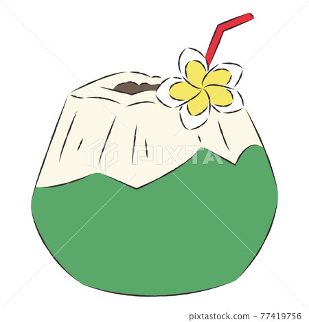 Illustration of coconut juice Illustration of coconut juice 77419756