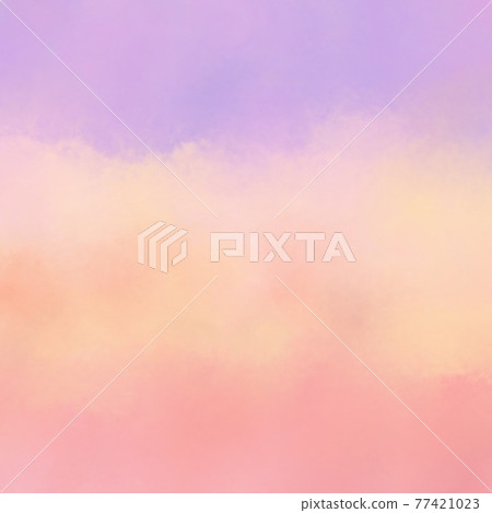 Abstract texture art background image of soft clouds and mist in the sky, 300dpi high resolution, marshmallow color, pink, pink-purple, orange-red 77421023